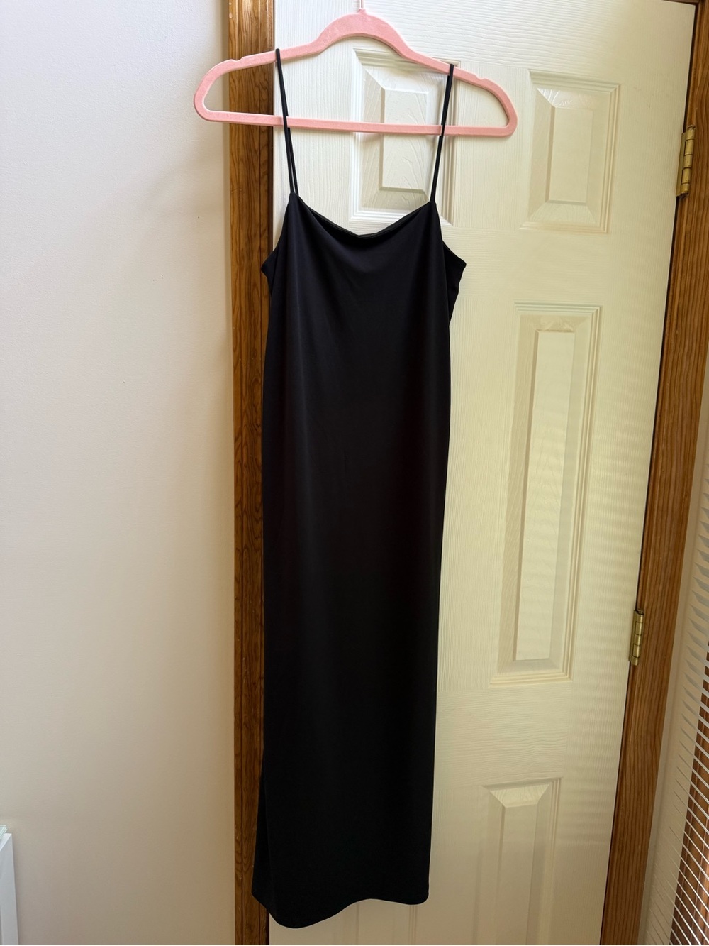 Zara Black Slip Maxi Dress with Thin Straps